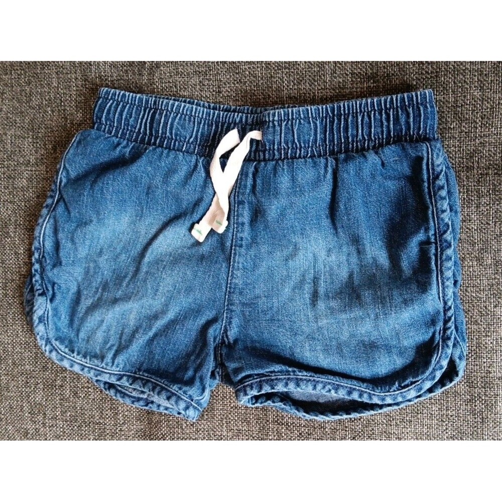 Cat And Jack Shorts 3T Blue Denim Elastic Waistband Drawstring